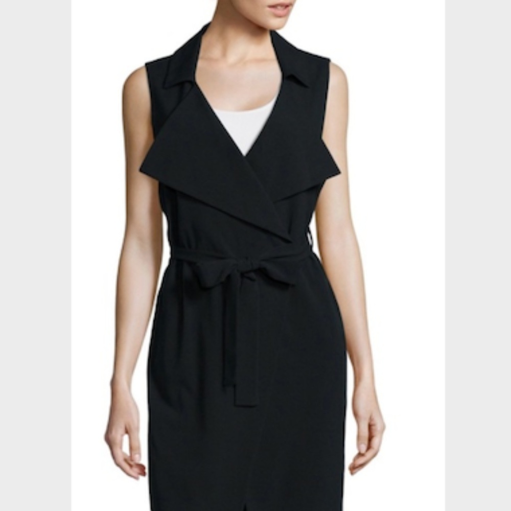 BCX Sleeveless Black Trench Jacket/ Dress
